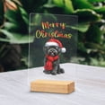 thumbnail image 2 of Merry Christmas Havanese Enjoys Woofmas Winter Xmas Holiday Acrylic Plaque Sign Ashwood Base Havanese Dog Lover Gifts Idea Home Desk Decor - 02022, 2 of 5