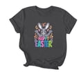 thumbnail image 2 of Mujeres Manga Corta Tops Impreso Cuello Redondo Camiseta Superior, Poliéster Spandex Vintage Humor, 2 of 3