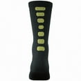 thumbnail image 1 of Augusta Sportswear XL Color Block Crew Sock Black/Lime 6091, 1 of 1