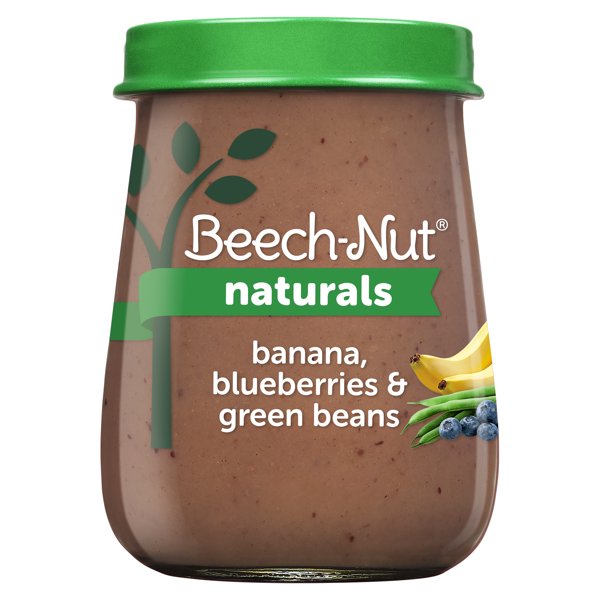 BeechNut Naturals Stage 2, Banana Blueberries & Green Beans Baby Food