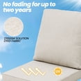 thumbnail image 4 of Pellebant Outdoor Seat Cushion Set 24 x 24 Inch Deep Seat & Back Cushion for Chair Sofa Couch, Off-white, 4 of 8