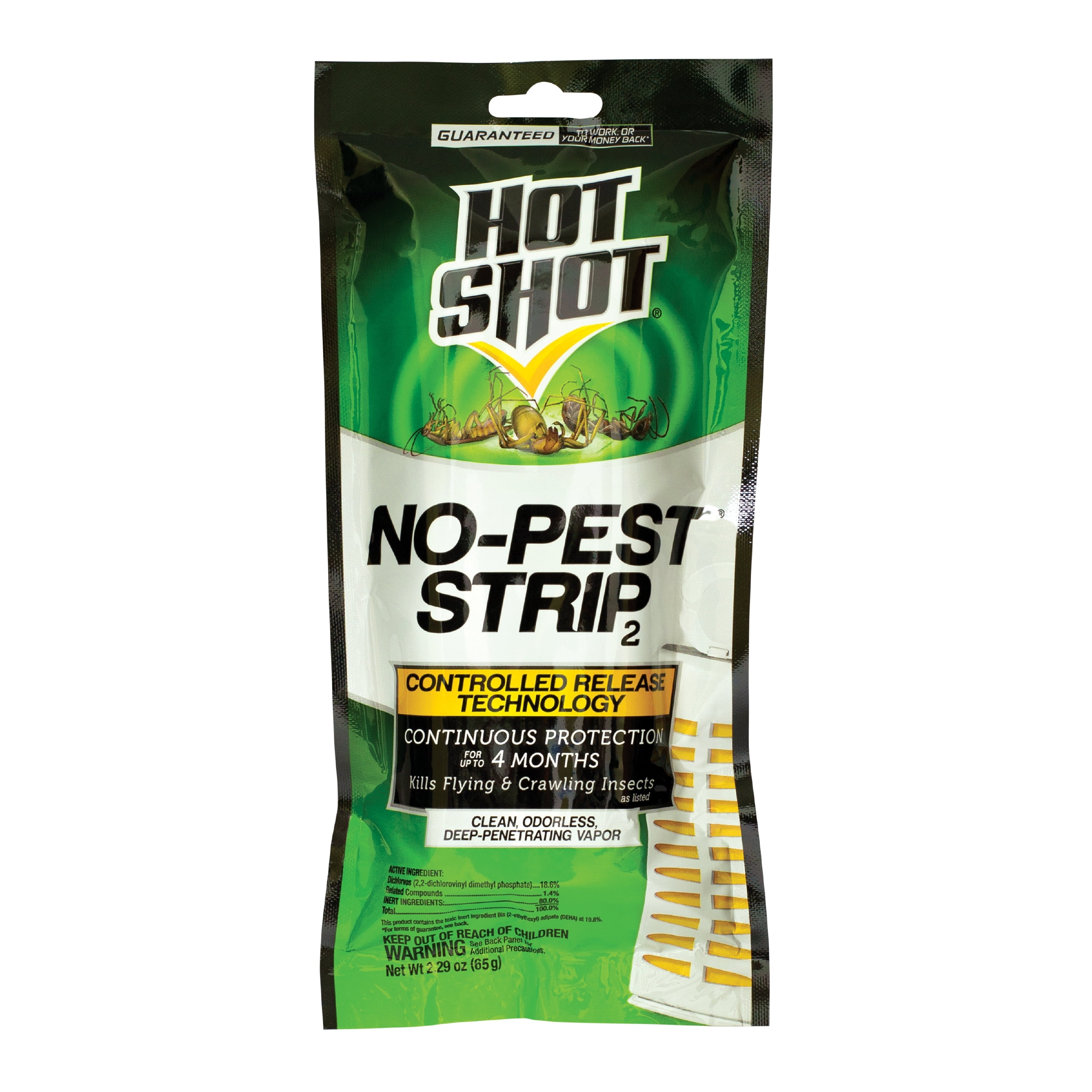 Up to 4 Months Hot Shot No Pest Strip Unscented Hanging Vapor Insect Repellent 