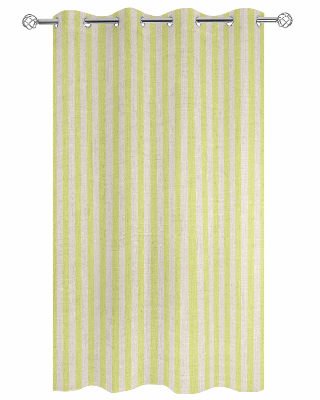 Yellow Striped Outdoor Curtains for Patio, Modern Simple Farmhouse Beige Vintage Privacy Drapes Grommet Waterproof Outside Curtains for Porch/Cabana/Balcony 54"x 108", 1 Panel
