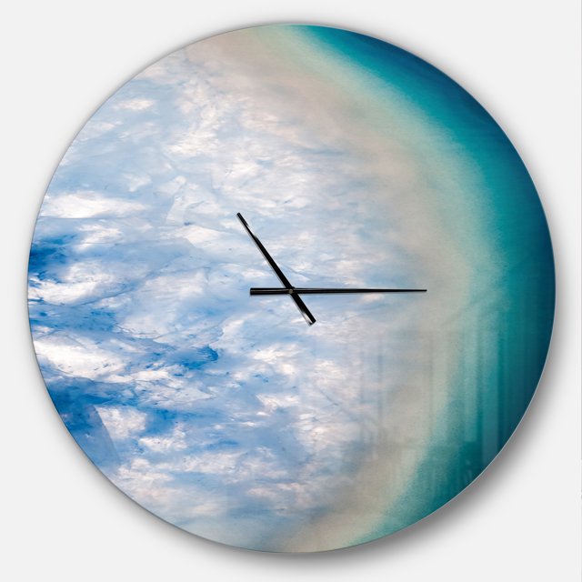 Designart 'Agate beautiful colorful slices and texture ' Modern wall clock