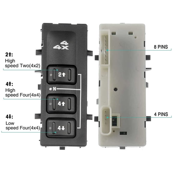 A-Premium 4WD Wheel Drive Transfer Case Selector Switch Replacement for Chevrolet Silverado Suburban Avalanche GMC Sierra 1500 2500 Tahoe Yukon Fits select: 2003-2006 GMC NEW SIERRA