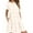Beige, variant on DeHolifer Womens Casual Dress Summer Beach Striped Dress Short Sleeve Crewneck Knee Length Dresses Loose Sundress Orange M