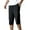 Black, variant on TBWNWG Men's Ice Silk 3/4 Pants Summer Lightweight Loose Fit Casual Sports Shorts Plus Size Comfortable Relaxed Trousers For Men,Sizes 4XL