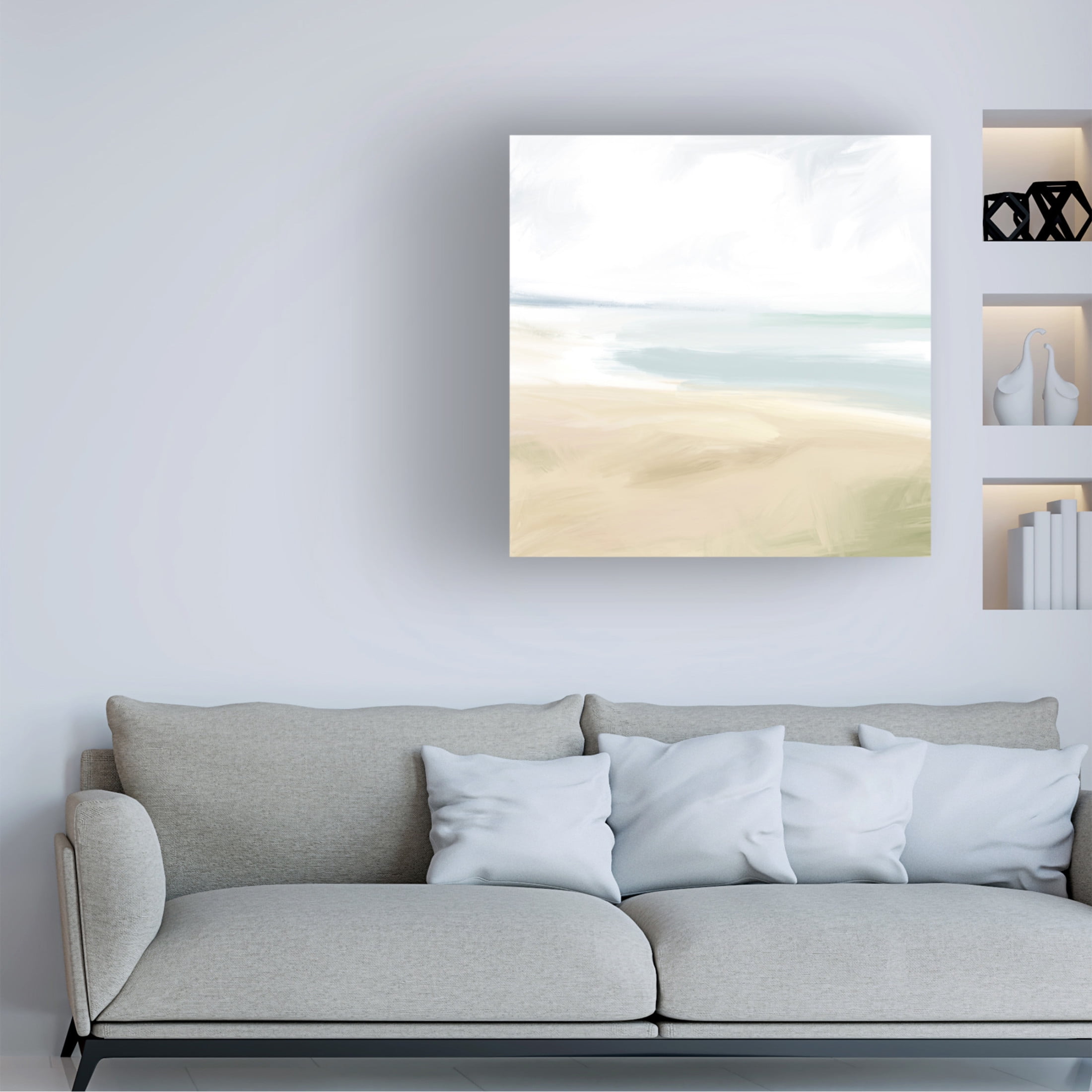 Trademark Fine Art Victoria Barnes  Minimal Beach Tones II Canvas Wall Art