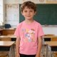 thumbnail image 2 of Camiseta Gráfica de Manga Corta Linda para Niños Niños Niñas, Temporada Escolar Impresión Tee Vestir de Verano Casual, 2 of 9
