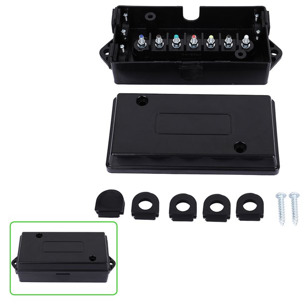 CCIYU 7 way Weather Proof Trailer Wire Junction Box Camper Truck RV