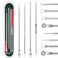 thumbnail image 1 of FEITA Kit de herramientas para quitar espinillas y espinillas, extractor de espinillas, herramientas de acné para cara, nariz, aguja de acné inoxidable, eliminación de zit, herramienta facial plateada, 1 of 5