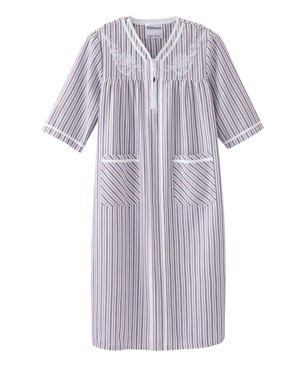 Assisted Dressing Hospital Gown Open Back Night Gown For Ladies