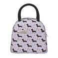thumbnail image 1 of Honeii Sac à Lunch Isolé Imprimé Teckel Chiot Réutilisable avec Poche pour Travail Pique-Nique Voyage, 1 of 6
