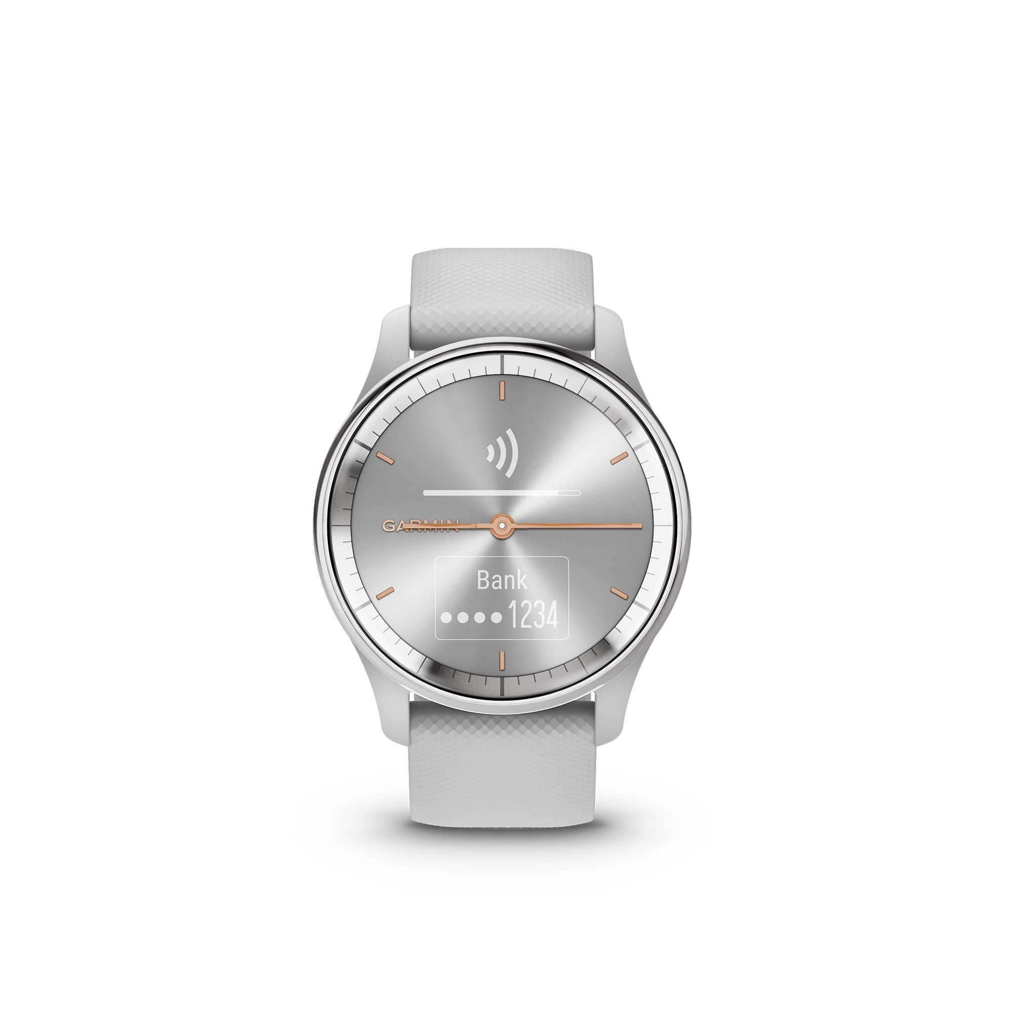 Garmin vivomove Trend Hybrid Smartwatch Silver Bezel - Mist Grey Case
