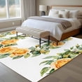 thumbnail image 5 of Yellow Roses Area&nbsp;Rug 8x10ft Spring Wreath Non-Slip&nbsp;Washable Square&nbsp;Rugs Soft Felt Indoor Floor Mat for Bedroom Kitchen Living Room Bathroom, 5 of 9