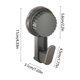 thumbnail image 3 of Vacuum Suction Cup Hook | Strong Wall Mount Towel & Cloth Organizer | No-Trace Plastic Holder | Bathroom Kitchen Multi-Purpose | Black/White/Gray | 4.3"x2.1"x1.9" | 1 Pack, 3 of 6