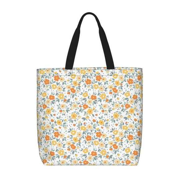 Naloa Floral1 Tote Bag for Women, Foldable Tote Bag With Zipper, Large Shoulder Bag, Top Handle Handbag for Travel, Work, Shopping