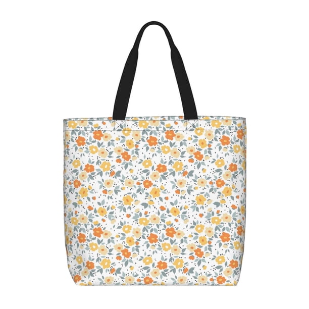 Easygdp Floral1 Bolsa Tote para Mujer, Bolso de Hombro para Trabajo, Playa, Viajes, Compras y Supermercado