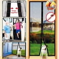 thumbnail image 1 of FFIY Magnetic Screen Door Hands-Free, Bug Off Instant Screen Doors, Fly Screen Mesh, Magnetic Top to Bottom Seal Snaps Shut Automatically 82" L X 34'' W (Black), 1 of 7