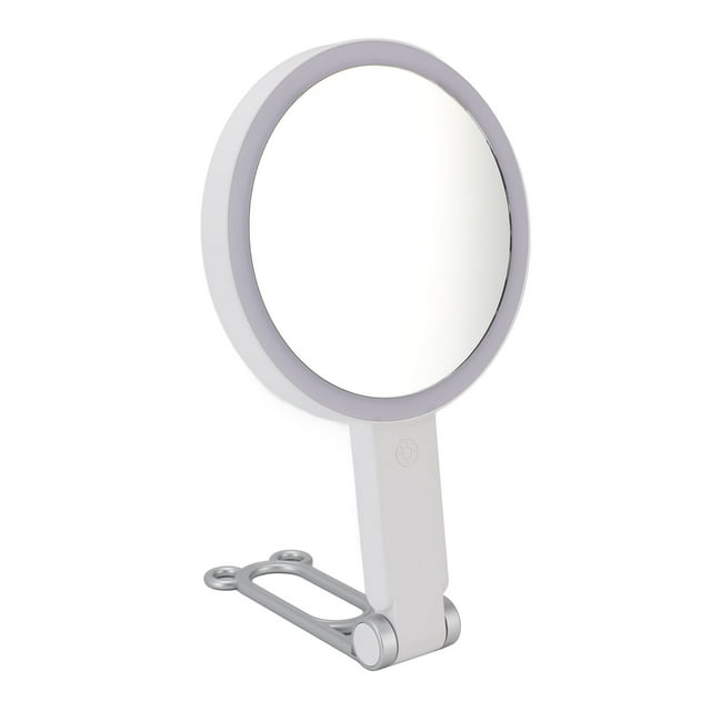 Travel Makeup Mirror with Light, Portable Cordless Magnifying Mirror with Light Adjustable for Bedroom
