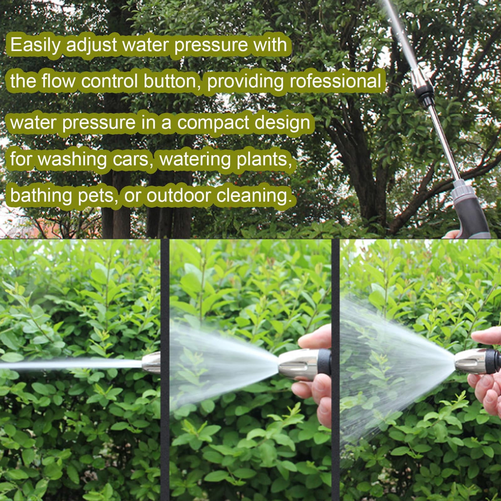 Pressure Washer,Professional Water Pressure in a Compact Design, Multi Function High Pressure Hose Nozzle for Cleaning Yard Car Driveways