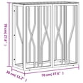 thumbnail image 4 of vidaXL Console Table 70x30x70 cm Stainless Steel and Glass, 4 of 4