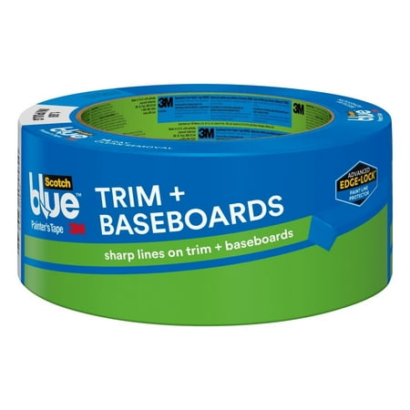 Scotch Painter's Tape 2093EL-48E Trim + BASEBOARDS Painter's Tape, 1.88-Inch x 60-Yards, Blue