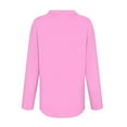 thumbnail image 5 of Mohiass Womens Polo Shirts Button Down Collared Long Sleeve Tops V Neck Loose Blouses Light pink 2XL, 5 of 7