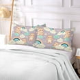 thumbnail image 5 of Cartoon Bear and Cloud Rainbow Plush Pillow Cases Queen Size Ultra Soft Warm Pillowcases with Zipper 20"x30", 5 of 9