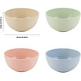 thumbnail image 2 of Namzi Cereal Bowl Large, 24 OZ Ramen, Dessert, Salad Bowls Set of 4, Soup, Rice, Breakfast, Snack, Noodle, Fruit, Plastic Bowls for Kitchen, Microwave Safe Bowls, Wheat Straw Dinnerware Sets, 2 of 5