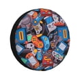 thumbnail image 2 of LNWH Variety Cartoon Handle Art Pattern Waterproof Spare Tire Cover, Universal Spare Tire Wheel Covers 17 inch, 2 of 8
