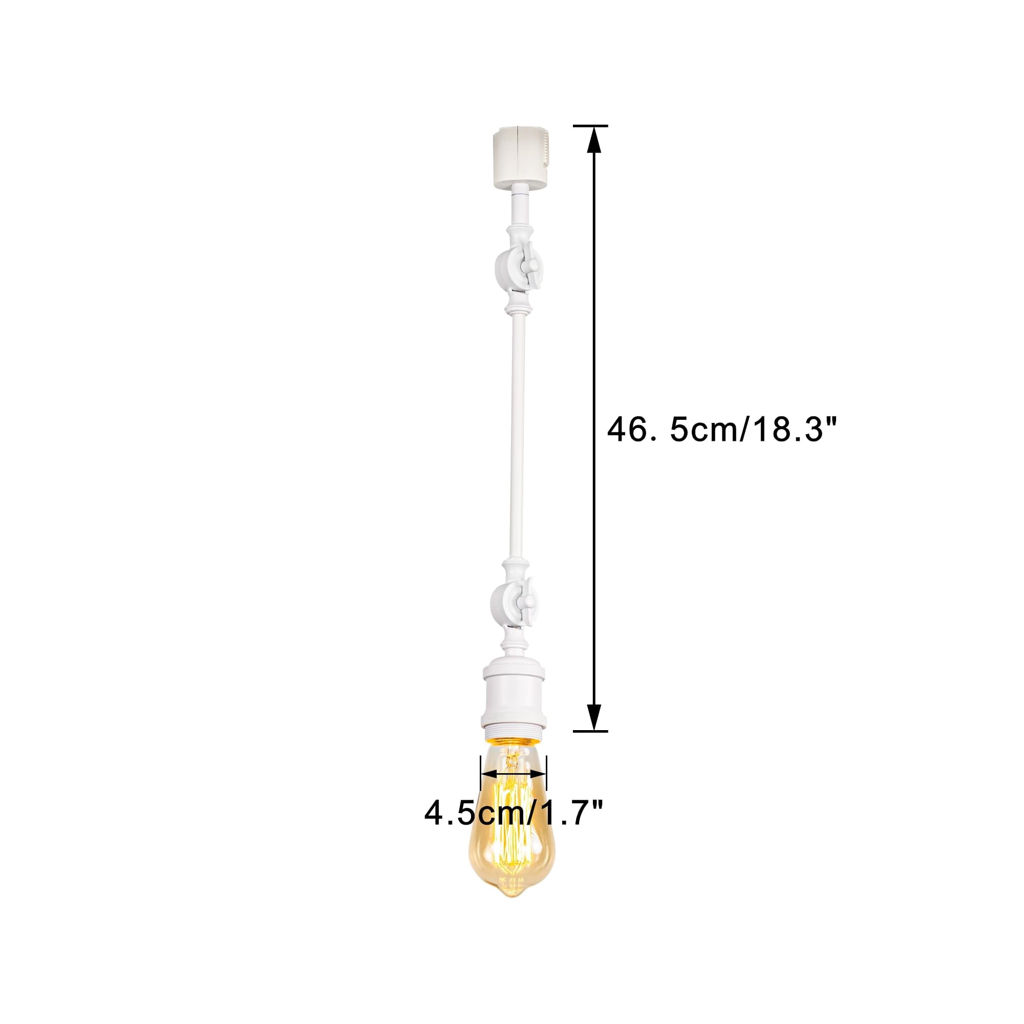 KAYYELAMP 3-Pack Adjustable Angle J-Type Track Mount Lighting White Metal Modern Design Track Lamp For Home Decor Background Gallery Store(No Track, Bulb)