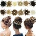 thumbnail image 1 of LELINTA 2PCS Updo Messy Wavy Hair Bun Tousled Messy Updo Bun Extensions Band Donut Chignons Scrunchies Ponytail Hairpiece Extension,45g, 1 of 7