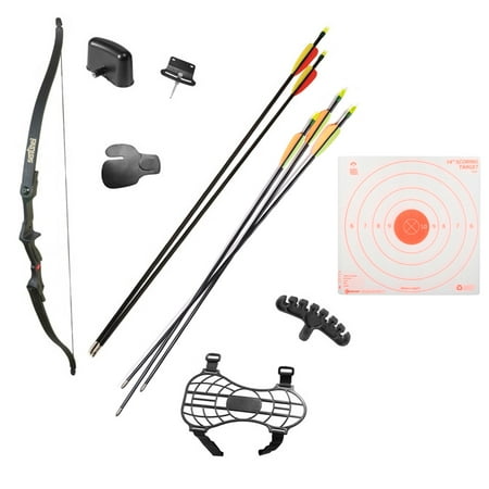 Crosman Archery Sentinel Recurve Bow Kit, 5ct Arrows plus 3pk Visible Impact