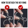 thumbnail image 7 of Key Unity Keychain Clip with Bottle Opener, KM01 Titanium Carabiner Key Ring Holder for Car Keys, Key Finder (Sandblasted), 7 of 7