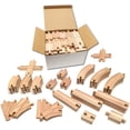 thumbnail image 1 of Tiny Conductors 52 Piece Wooden Train Track Set - 100% mader Tiny Conductors Tiny Conductors, 1 of 2