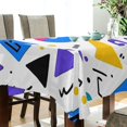 thumbnail image 5 of Yayeee Tablecloths 54" x 54" Rectangle Wrinkle Resistant Party Table Cover, Yellow Retro Shapes, 5 of 8