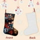 thumbnail image 3 of Stranger Things Tema: Calcetines de Navidad, fino lino blanco para colgar en escaleras y chimenea, decoración navideña para el hogar, regalo de Navidad. 54cm × 38cm, 3 of 5