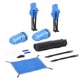 thumbnail image 6 of Outsunny Kids Camping Tent with Chairs, Sleeping Bags, Flashlights, Trolley Case, 69" L 53.25" W 37.5" H, Blue/Gray, 6 of 9