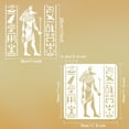 thumbnail image 2 of Plantilla reutilizable de Anubis, dios egipcio, de 11,8 x 11,8 pulgadas. Plantilla para pintar la estatua de Anubis. Plantillas decorativas con símbolos egipcios jeroglíficos., 2 of 7