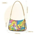 thumbnail image 3 of FORMRS Womens Shoulder Bag with Chain Strap Clutch Purse Cute Tote Handbag, Vibrant Dinosaur, 3 of 7