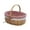 A, variant on Rattan Wicker Woven Basket with Handle, Portable Garden Harvest Basket Wicker Storage Baskets for Picnic, Easter, Organizing, Gathering Vegetables (Brown, 26x25x20cm)