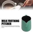 thumbnail image 6 of Yajisi 480 ml Stainless Steel Milk Frother & Latte Art Pitcher – Swan‑Patterned, Precision Spout, 304 Steel, Matte Green, 6 of 8