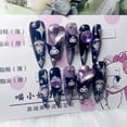 thumbnail image 2 of Sanrio Anime uñas usables pintadas a mano, lindo parche de manicura de uñas Kuromi púrpura Y2K, productos terminados, regalo Kawaii al por mayor, 2 of 4