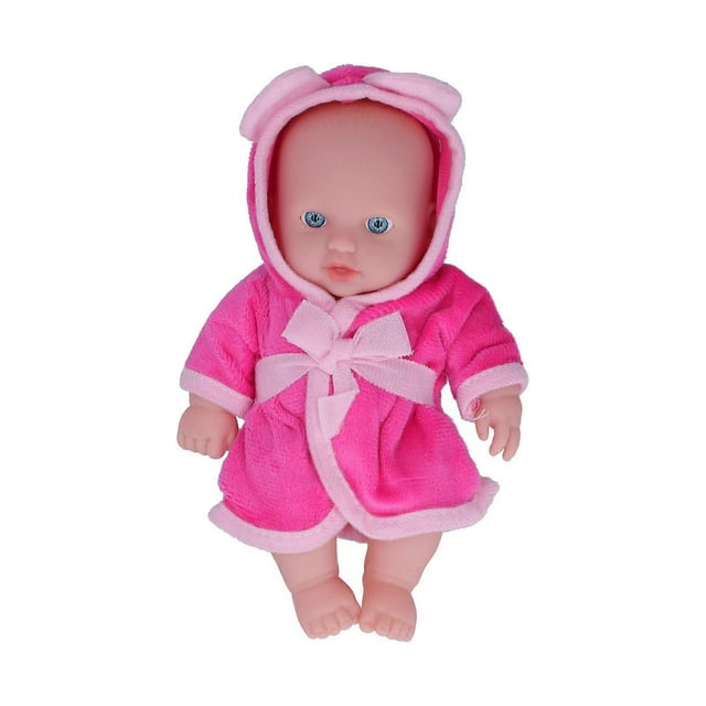 Soft Body Baby Doll Lifelike Newborn Baby Doll Simulation Reborn Baby Doll 8 InchesRose Red Gown