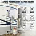 thumbnail image 4 of TCFUNDY 6L Liquid Propane Portable Tankless Water Heater 1.6 GPM LPG Instant Hot Boiler with Digital Display for Outdoor RV, 4 of 8