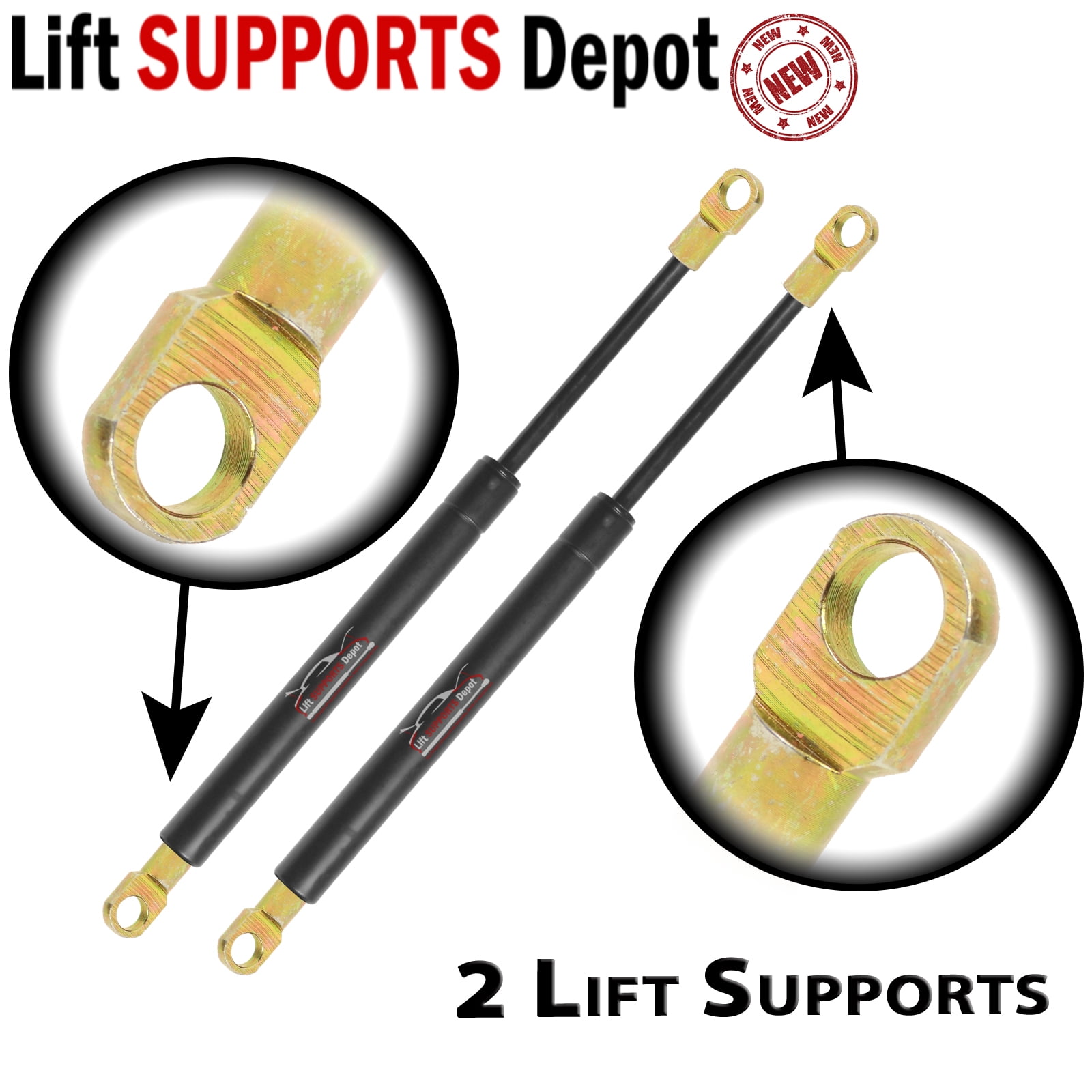 Qty 2 8mm Steel Eyelet End Lift Supports 9.6" Extended x 45lbs