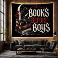 thumbnail image 6 of Books Before Boys Typography Tapestry Wall Hanging, 6 of 7