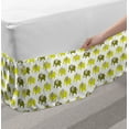 thumbnail image 2 of Nursery Elephant Bed Skirt, Abstract Pattern of Childish Animal Repetition Print, Elastic Bedskirt Dust Ruffle Wrap Around for Bedding Decor, 4 Sizes, Apple Green White and Emerald, by Ambesonne, 2 of 2
