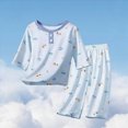 thumbnail image 2 of NOLDARES Toddler Baby Boy Clothes Long Sleeve Crewneck Sweatshirt with Pants Spring Fall Winter Outfits(Light Blue,4-5 Y), 2 of 5